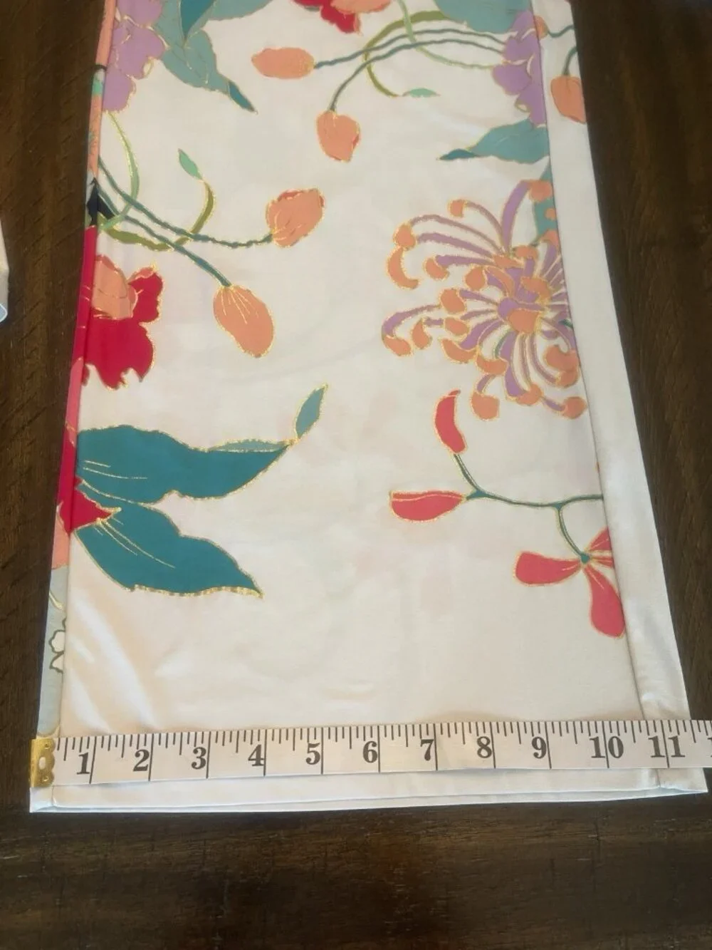 Trina Turk Royal Botanical Print Wide Leg Pants Swim Cover Up SZ M Beach Resort